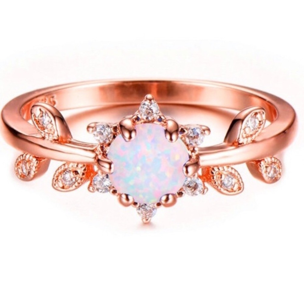 BRAND NEW 18KT/.925S PINK FIRE OPAL
